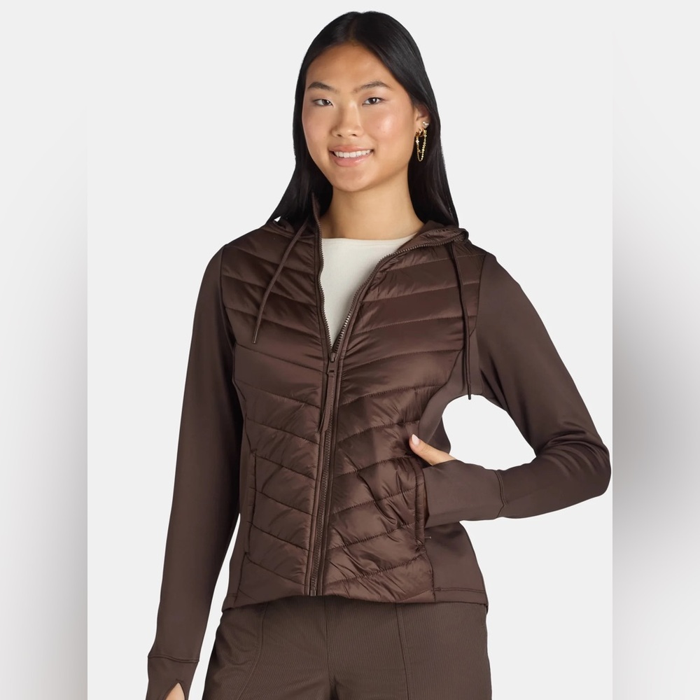 NWT Quilt Hybrid Jacket - Dark Brown - Large
